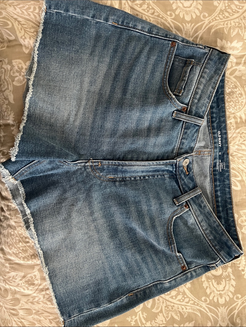 Old Navy Blue Frayed Hem Denim Shorts